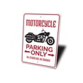 thumbnail image 4 of Motorcycle Parking Novelty Decor, Metal Wall Sign - 10x14 Inches, 4 of 4