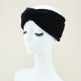 thumbnail image 3 of TMOYZQ Headbands for Women Winter Ear Warmers Head Bands Cable Knitted Beanie Thick Fleece Lined Cold Weather Warm Ear Muffs on Clearance, 3 of 3