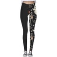 thumbnail image 4 of Halloween Black Women's Define High Milk Silk Grinding Buttery Soft Full Length Workout Yoga Pants Compression Pants M, 4 of 6