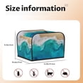 thumbnail image 4 of KLL Beach Print 4 Slice Toaster Dust Covers Kitchen Small Appliance Cover with 2 Pockets,Can hold Jam Spreader Knife & Toaster Tongs (12.4 x 10.6 x 8.2), 4 of 6