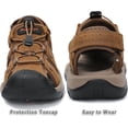 thumbnail image 5 of Rumpra Men’s Closed Toe Sport Sandals, Lightweight Leather Hiking & Outdoor Water Shoes, 5 of 10