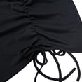 thumbnail image 5 of Women's Maternity Short Sleeve Dresses Pregnancy Cotton Side Ruching Drawstring Bodycon Solid Color Mini Dress Black L, 5 of 9