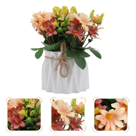 DRAFIDEEP Artificial Flower Arrangement Simulation Flower Bonsai Colorful Plastic 17x4.3in No Pruning Required 1Pcs