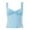 Blue, variant on BYHONG Women's Sexy Pleated Bustier Tank Top Sleeveless Crop Top with Strappy Neck & Side Slits, Summer Womens Blouses & Casual Vest Green XS