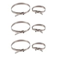 thumbnail image 1 of Vehicle Car Constant Velocity CV Joint Boot Clamp Clip Fastener 6 Pcs,6 x CV Joint Boot Clamps,Silver, 1 of 5