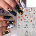 thumbnail image 2 of Calcomanías para uñas ZASKHLD, 4 hojas, arte de uñas Halloween 5D, 2 of 7