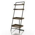 thumbnail image 2 of Furniture of America Annders 4 Shelf Ladder Bookshelf, Reclaimed Oak, 2 of 9