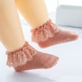 thumbnail image 2 of Baby Lace Socks Infant Girls Eyelet Lace Ruffle Frilly Ankle Socks Soft Cotton Dress Socks for Newborn Infant Toddler 6 Months-2 Years, 2 of 8