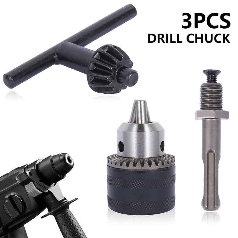 1.5-13mm 1/2'' Electric Drill Chuck With SDS Key Adaptor Converter Power Tool 
