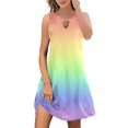thumbnail image 3 of WILLBEST Fondos para Vestidos Mujer Vestidos de Verano para Mujer Moda Boho Estampado Floral Cubrir Cuello Redondo sin Mangas Grande​​, 3 of 3
