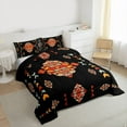 thumbnail image 3 of Feelyou Retro Western Aztec Twin Comforter Sets, Black Orange Triangle Bedding Set, 2pcs, 3 of 8