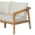 thumbnail image 5 of Christopher Knight Home Contemporary Outdoor Loveseat with Cushions, Solid Wood Frame, Teak+ Beige, 5 of 8