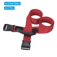 thumbnail image 3 of Unique Bargains Carrying Strap with Handle, 2 Pack Cross Style Adjustable Nylon Belt for Moving Boxes Grocery Luggage, Red, 3 of 5