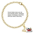 thumbnail image 2 of Delight Jewelry Silver-tone Red Christmas Sleigh - Gold-tone Clip on Charm with Mini Year 2025, 2 of 4