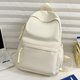 thumbnail image 4 of Bolso de hombro para estudiantes de mujer, mochila de compras de nailon para mujer, Color sólido, informal, de gran capacidad, con cremallera suave, para deportes al aire libre, 4 of 8