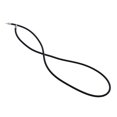 thumbnail image 4 of Women Men Silicone Rubber Necklace Rubber Cord Chain Men Chain Black, 50cm, 4 of 7