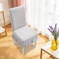 thumbnail image 5 of Iumwxz Chair Cover, 360 Degree Full Surround Design with Ruffled Skirt Hem, Upgraded Thickened Knitted Polyester Fabric for Soft Feel and Durability,Elasticity for Snug Fit on Various Chairs, 5 of 6