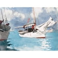 thumbnail image 3 of Homer, Winslow 14x12 Black Modern Framed Museum Art Print Titled - Fishing Boats, Key West, 3 of 5
