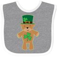 thumbnail image 3 of Inktastic St Patricks Day Irish Teddy Bear Shamrock Boys or Girls Baby Bib, 3 of 4