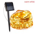 thumbnail image 3 of Guirnalda de luces LED solares para exteriores, 20 m, 10 m y 5 m, decoración navideña para el hogar, calle, cortina de luces, 3 of 5