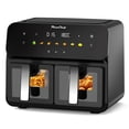 thumbnail image 4 of Plum Chef 11-Quart Dual Basket Air Fryer, 2 Independent Cooking Zones with Smart Finish, 1700W 7-in-1 Combo, Black, 4 of 8