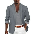 thumbnail image 1 of Gaexia Veste de Complet Formelle pour Homme, Coupe Ajustée, à Boutons et Revers Cranté, pour l'Automne et l'Hiver, Tenue d'Affaires Décontractée, 1 of 5