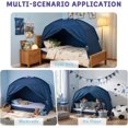 thumbnail image 2 of Kids Twin Bed Tent w/ Star Lights, Indoor Play Tent, Cozy Privacy Space, Blue - Boys & Girls Birthday Gift, 2 of 10