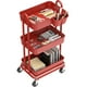 thumbnail image 1 of Rolling Utility Cart, artículos para el hogar sencillos de 3 niveles con cubo para colgar, 1 of 6