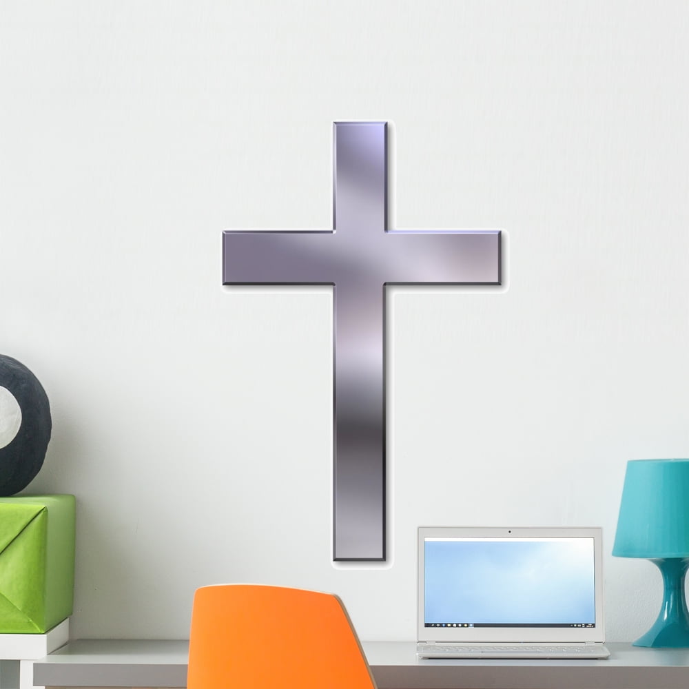 Christian Cross Wall Decal by Wallmonkeys Peel and Stick Graphic (24 in
