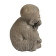 thumbnail image 3 of LuxenHome Weathered Brown MgO Quiet Little Buddha Monk Garden Statue, 3 of 10
