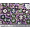 thumbnail image 2 of Soimoi Crepe Silk Fabric Artistic Floral Print Sewing Fabric Yard 42 Inch Wide, 2 of 3