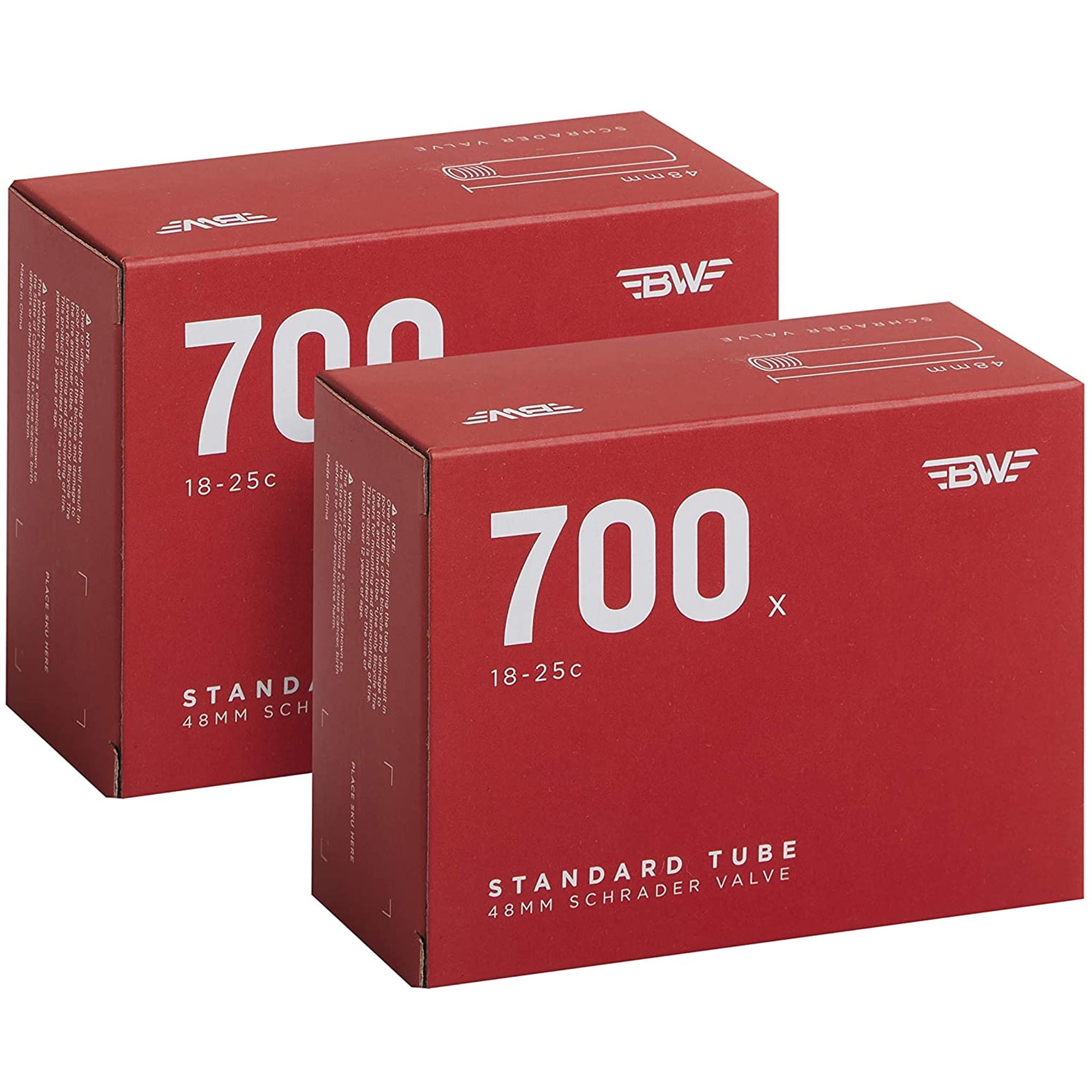 BW Bike Tube Bicycle Inner Tubes with 48mm Schrader Valve for Bike