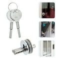 thumbnail image 2 of Glass Door Lock for Household Sliding Doors Jewelry Cabinet Latch with Keys, 2 of 8