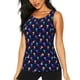 thumbnail image 1 of Fotbe Sea Jellyfish Blusas Sin Mangas para Mujer – Estilo Casual, Corte Suelto, Slim-Fit, Cuello Redondo Deportivo, Tops de Verano para Gimnasio y Yoga-Small, 1 of 7