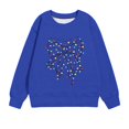 thumbnail image 4 of Odeerbi Toddler Boys Girls Christmas Crewneck Sweatshirts Fall Winter Pullover Sweatshirt Kids Long Sleeve Christmas Pattern T-shirt Sweatshirt Top Toddler Clothes Blue, 4 of 5