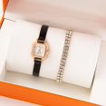 thumbnail image 2 of Reloj de pulsera de estrella de moda con diamantes de imitación y flores para mujer, pulsera de mano para mujer, 2 of 5
