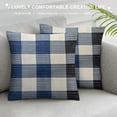 thumbnail image 3 of ONETECH Outdoor Navy Blue and White Buffalo Plaid Throw Pillow Covers Royal Blue Decorative Farmhouse Throw Pillows for Bed Room and Couch, 3 of 5