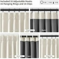 thumbnail image 6 of Pinch Pleated 100% Blackout Linen Curtains 78 Inches Long 2 Panels Set Thermal Insulated Natural Linen Pinch Pleat Curtains for Bedroom Dining Room Neutral Cream Pleat Drapes with Hooks Rings 40x78, 6 of 9