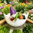 thumbnail image 4 of HAHUT Funny Climbing Gnome Figurines Flower Pot Hugger, Mini Resin Dwarf Hanging on Branch Figurine for Garden Backyard Patio Yard Fence Art Decor (Drinking Wine Faceless), 4 of 9