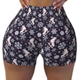 thumbnail image 2 of Goofa Elegant ice skates snowflakes A Printed Workout Shorts Women Seamless Scrunch Butt Lifting High Waisted Gym Booty Shorts Elastic Workout Shorts-Medium, 2 of 8