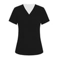 thumbnail image 3 of Hearthz S-5XL Under Scrubs for Women Plus Size V Neck Short Sleeve Nurses Working Uniforms with Pocket, 3 of 5