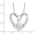 thumbnail image 2 of Sentimental Expressions  Sterling Silver Rhodium-plated CZ Captivated 18in. Necklace, 2 of 4
