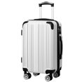 thumbnail image 1 of Maleta expandible Luggage Coolife de policarbonato y ABS Spinner de 28 pulgadas, color blanco, 1 of 7