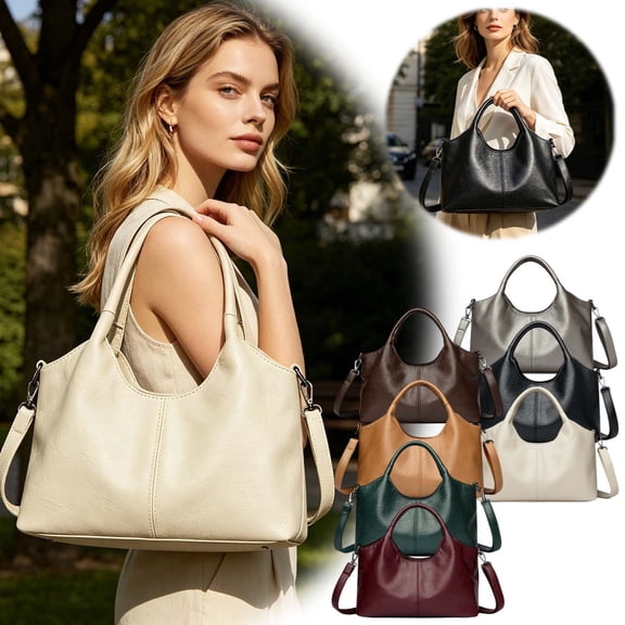 YANDE-11 Inch Women Crossbody Handbag, Soft Faux Leather Shoulder Purse Casual Daily Tote Bag Fashion Portable Accessory for Shopping Work Travel (A)