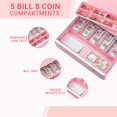 thumbnail image 3 of Tera 16" Auto Open Cash Register Drawer with Universal Under Counter Mounting Metal Brackets (Round Corner) Heavy Duty Insert Tray 5 Bill 8 Coin Removable Cash Tray for POS Small Businesses Store 405R, 3 of 9
