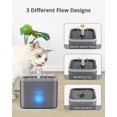 thumbnail image 4 of Fuente de agua para perros y gatos, 2 l, gris, dispensador de agua silencioso para gatos con filtro reemplazable, 4 of 5