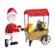 thumbnail image 1 of Figura navideña empujando un carrito, decoración de mesa, 24 x 9 x 19,5 cm Papá Noel, 1 of 9