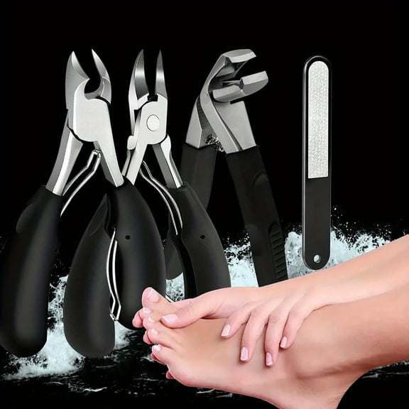 Nail Toenail Set for Men and Women - 4 in 1 Pedicure Tools Kit with Clipper Cutter and Dead Skin Remover for Optimal Toenail Care and Foot Health