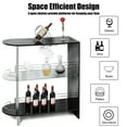 thumbnail image 5 of Costway Wine Rack Unit w/Tempered Glass Shelf & Glass Holders Glossy  Black, 5 of 11