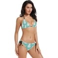 thumbnail image 2 of Women Two Piece Swimsuit Sexy Swimwear Halter String Triangle Bikini Sets, Medium, 2 of 6